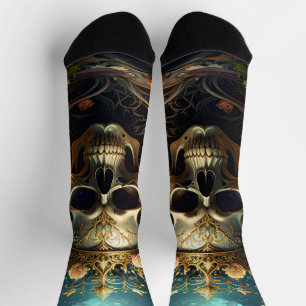 Chaussette Chaussettes de crâne de la forêt foncée