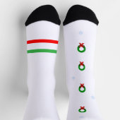 Chaussette Chaussettes de crew à couronne de Noël et flocon d (Haut)