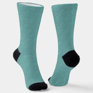 Chaussette Chaussettes de Crew de couleur unie avec motif ajo