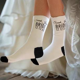 Chaussette Chaussettes de date du Mariage de nom de mariée