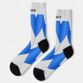Chaussette Chaussettes de design Art Déco Bleu Gris (Gauche)