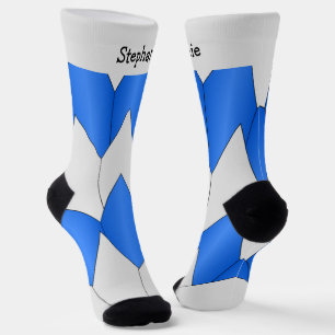 Chaussette Chaussettes de design Art Déco Bleu Gris