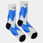 Chaussette Chaussettes de design Art Déco Bleu Gris (Droite)