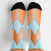 Chaussette Chaussettes de design Art Déco bleu orange (Haut)