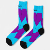 Chaussette Chaussettes de design Art Déco bleu violet (Gauche)