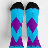 Chaussette Chaussettes de design Art Déco bleu violet (Haut)