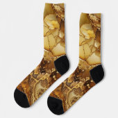 Chaussette Chaussettes de design en marbre doré créatif (Gauche)
