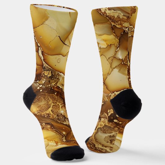 Chaussette Chaussettes de design en marbre doré créatif (Angulaire)
