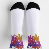 Chaussette Chaussettes de design floral dessinées à la main (Haut)