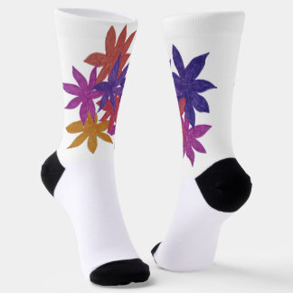 Chaussette Chaussettes de design floral dessinées à la main