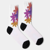 Chaussette Chaussettes de design floral dessinées à la main (Droite)