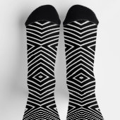 Chaussette Chaussettes De Design Noir Et Blanc Inspiré Zèbre (Haut)