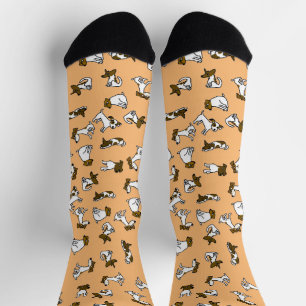 Chaussette Chaussettes de dessin amusantes Jack Russell
