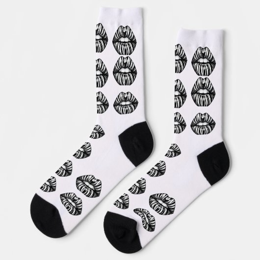 Chaussette Chaussettes de équipage à motif de baiser – Conce (Gauche)