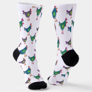 Chaussette Chaussettes de équipage à motif de poulet drôle