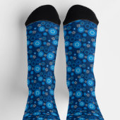 Chaussette Chaussettes de équipage Blue Starburst (Haut)