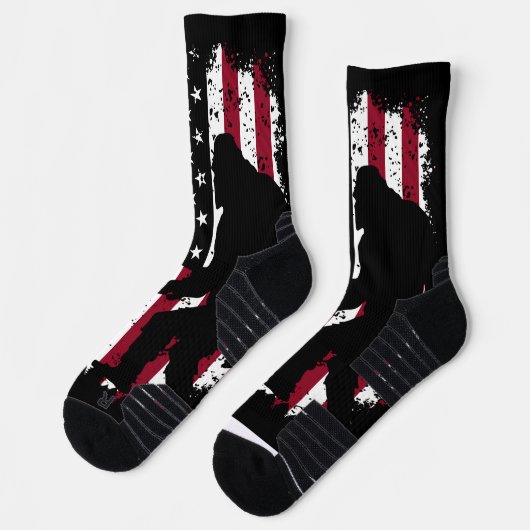 Chaussette Chaussettes de équipage de drapeau américain Bigfo (Gauche)