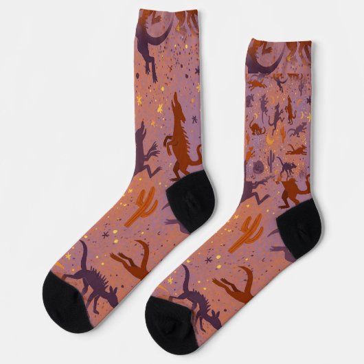 Chaussette Chaussettes de équipage de modèle de cryptide de d (Gauche)