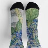 Chaussette Chaussettes de équipage d'Hydrangeas dans l'eau (Haut)