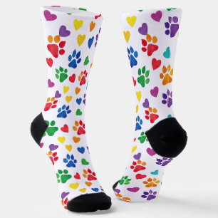 Chaussette Chaussettes de équipage Empreintes de pattes et co
