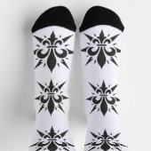 Chaussette Chaussettes de équipage "Fleur-de-lis stylisée" (Haut)