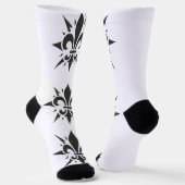 Chaussette Chaussettes de équipage "Fleur-de-lis stylisée" (Angulaire)