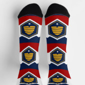 Chaussette Chaussettes de équipage hommes avec drapeau de l'É (Haut)