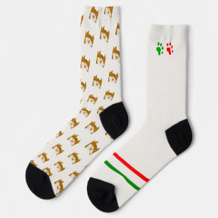 Chaussette Chaussettes de fête de chat à l'affût Jingle Claws