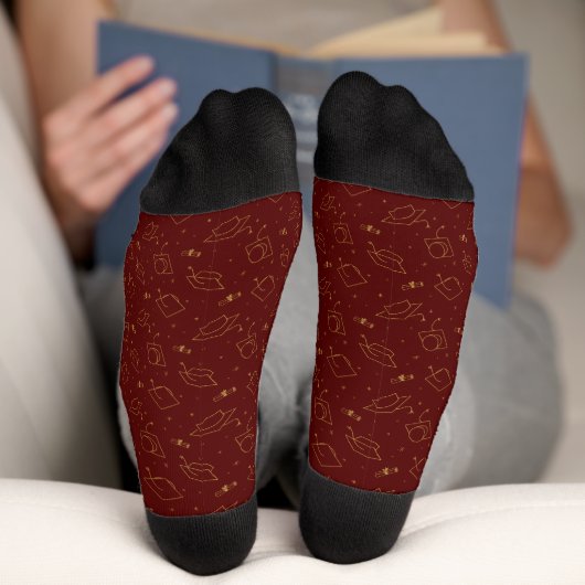 Chaussette Chaussettes de fin d'études marron et or (Fond)