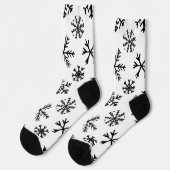 Chaussette Chaussettes de flocon noir et blanc (Gauche)