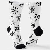 Chaussette Chaussettes de flocon noir et blanc (Angulaire)
