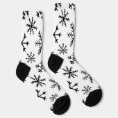 Chaussette Chaussettes de flocon noir et blanc (Droite)