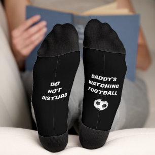 Chaussette Chaussettes de football et de texte amusantes