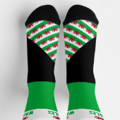 Chaussette Chaussettes de Galles, Couleurs du drapeau gallois (Haut)