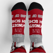 Chaussette Chaussettes de graduation personnalisées - Rouge e (Haut)
