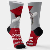 Chaussette Chaussettes de graduation personnalisées - Rouge e (Angulaire)