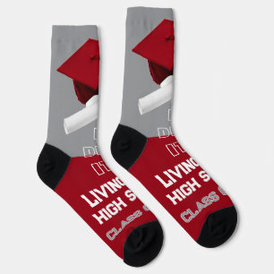 Chaussette Chaussettes de graduation personnalisées - Rouge e