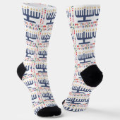Chaussette Chaussettes de Hanukkah "Menorah Joyeux" (Angulaire)