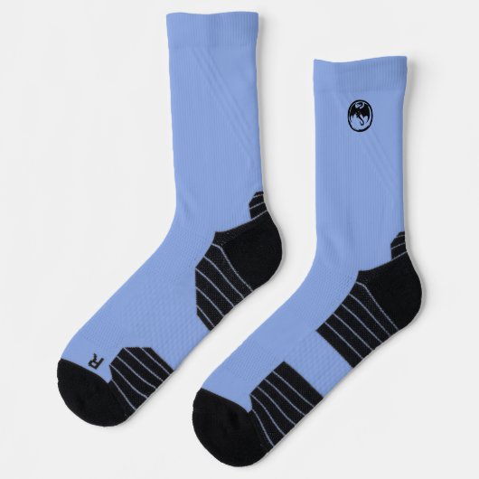 Chaussette Chaussettes de haute performance bleu Dragon noir (Gauche)