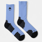 Chaussette Chaussettes de haute performance bleu Dragon noir (Droite)