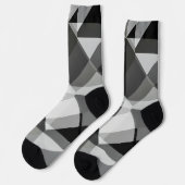 Chaussette Chaussettes de Jacquard Abstraites folles en noir  (Gauche)