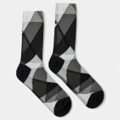 Chaussette Chaussettes de Jacquard Abstraites folles en noir  (Droite)