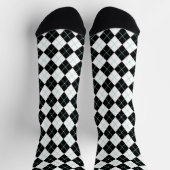 Chaussette Chaussettes de Jacquard noir rétro (Haut)