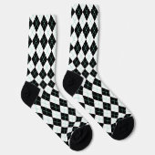 Chaussette Chaussettes de Jacquard noir rétro (Droite)