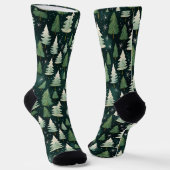 Chaussette Chaussettes de la forêt de sapins de Noël (Angulaire)