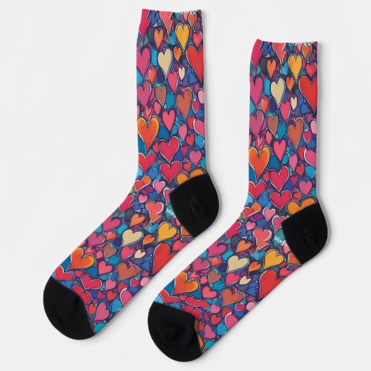 Chaussette Chaussettes de l'équipage du Motif du coeur AI (Gauche)