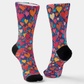 Chaussette Chaussettes de l'équipage du Motif du coeur AI (Angulaire)