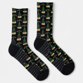 Chaussette Chaussettes de l'équipage noir de l'arbre de Noël (Droite)