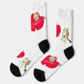 Chaussette Chaussettes de l'équipe de la Saint-Valentin Cupid (Gauche)