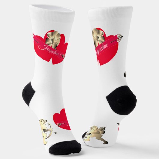 Chaussette Chaussettes de l'équipe de la Saint-Valentin Cupid (Angulaire)